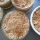 Apricot crumble with golden desiccated coconut